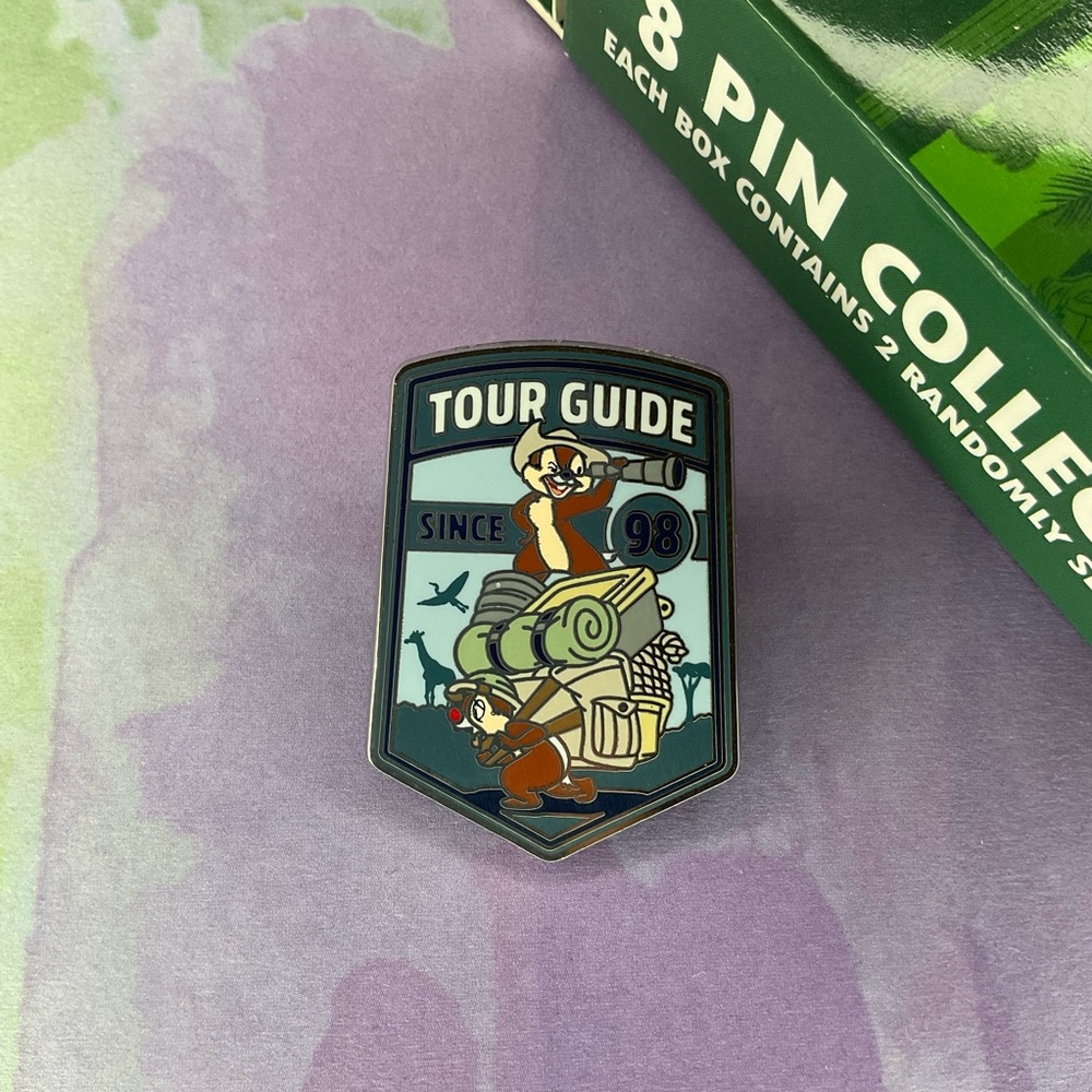 Chip and Dale Tour Guide Animal Kingdom Disney Parks Pin